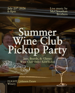 Summer Wine Club Pickup Party: Jazz, Boards, & Glasses